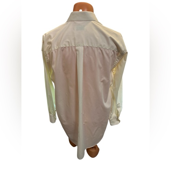 HemraJani Custom Tailored Hong Kong Shirt White Cream Size Neck 15.5” Arm 33/34. - Picture 6 of 13